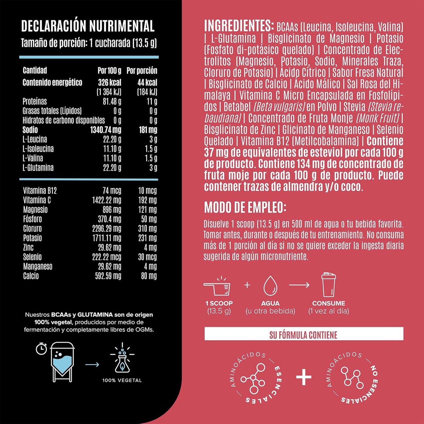 BCAAS & GLUTAMINA 405 G