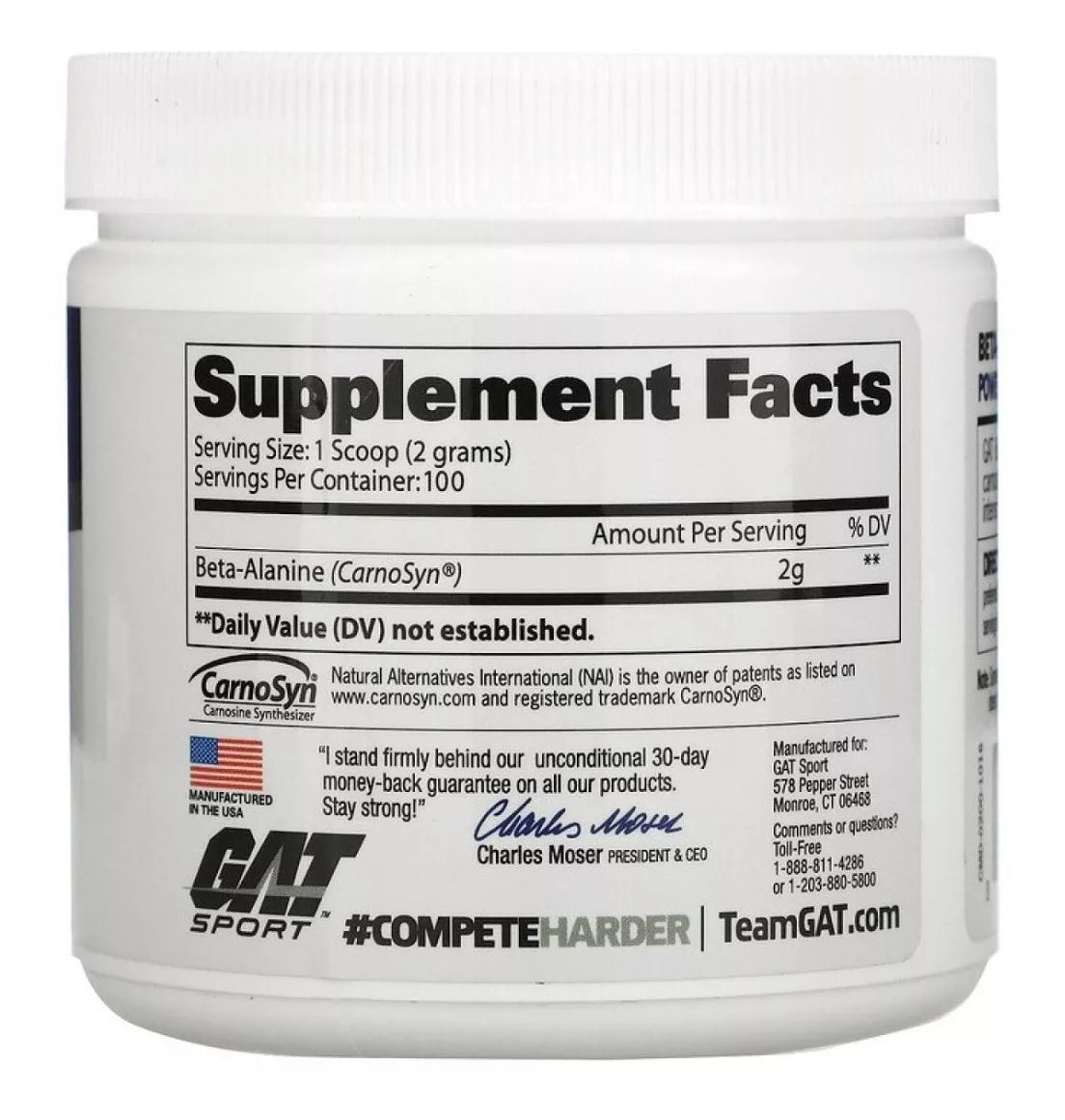 GAT BETA ALANINE POWDER 100 SERV