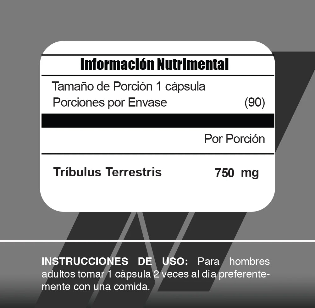 MAX TRIB. TRIBULUS TERRESTRIS 750 mg. 90 CAPS. META NUTRITION
