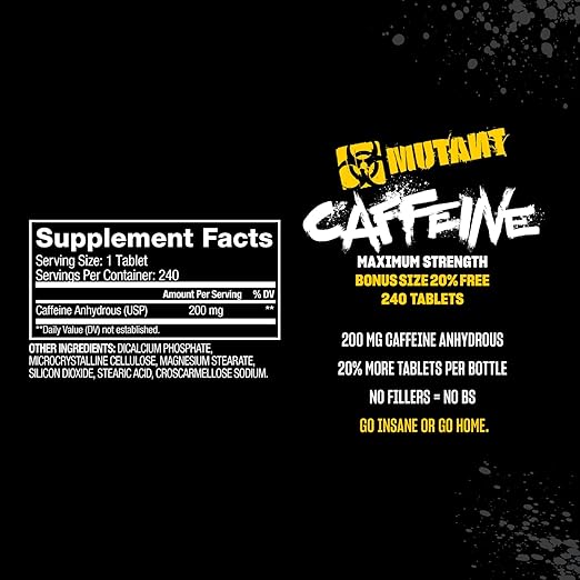 MUTANT CAFFEINE 200 MG 240 TABS