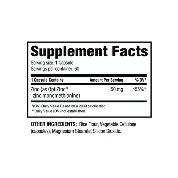 REVIVE OPTIZINC ESSENTIAL MINERAL (ZINC 50MG) 60 CAPS