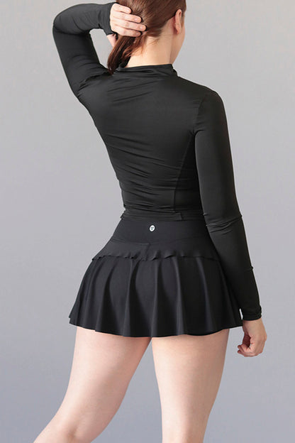 SET DE FALDA Y CHAMARRA LIGERA NEGRO