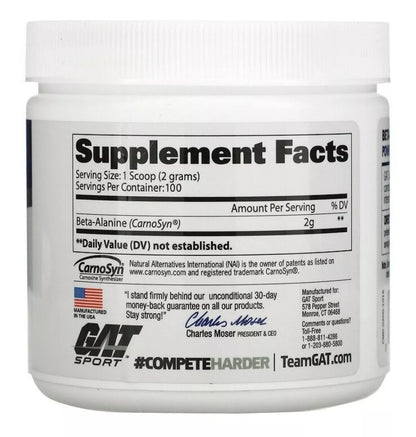 GAT BETA ALANINE POWDER 100 SERV