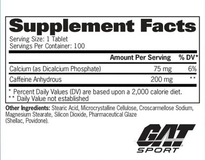 GAT CAFFEINE 200mg 100 TABS