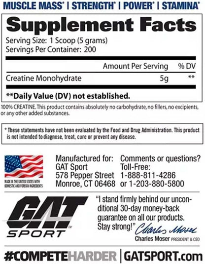 GAT CREATINE MONOHYDRATE 1 KG