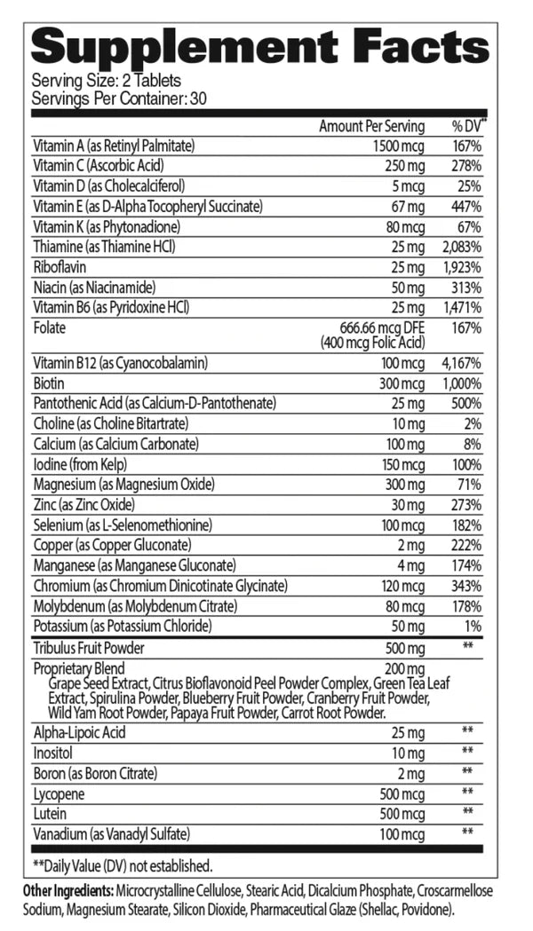 GA MULTI VITAMIN + TEST 60 CT