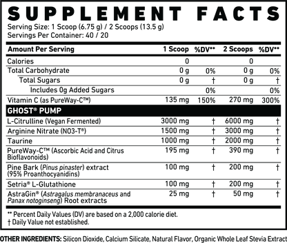 GHOST PUMP NITRIC OXIDE 40 SERV